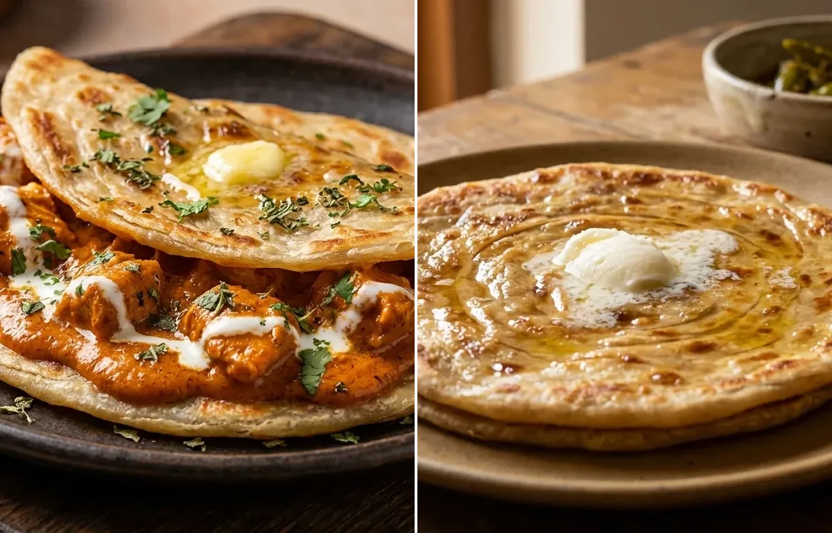 Butter Chicken Paratha with Paratha
