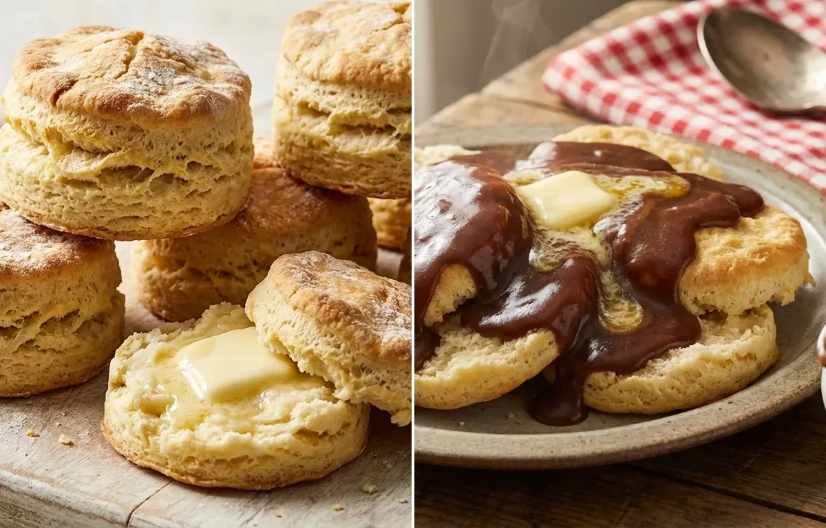 Buttermilk Biscuits with Chocolate Gravy