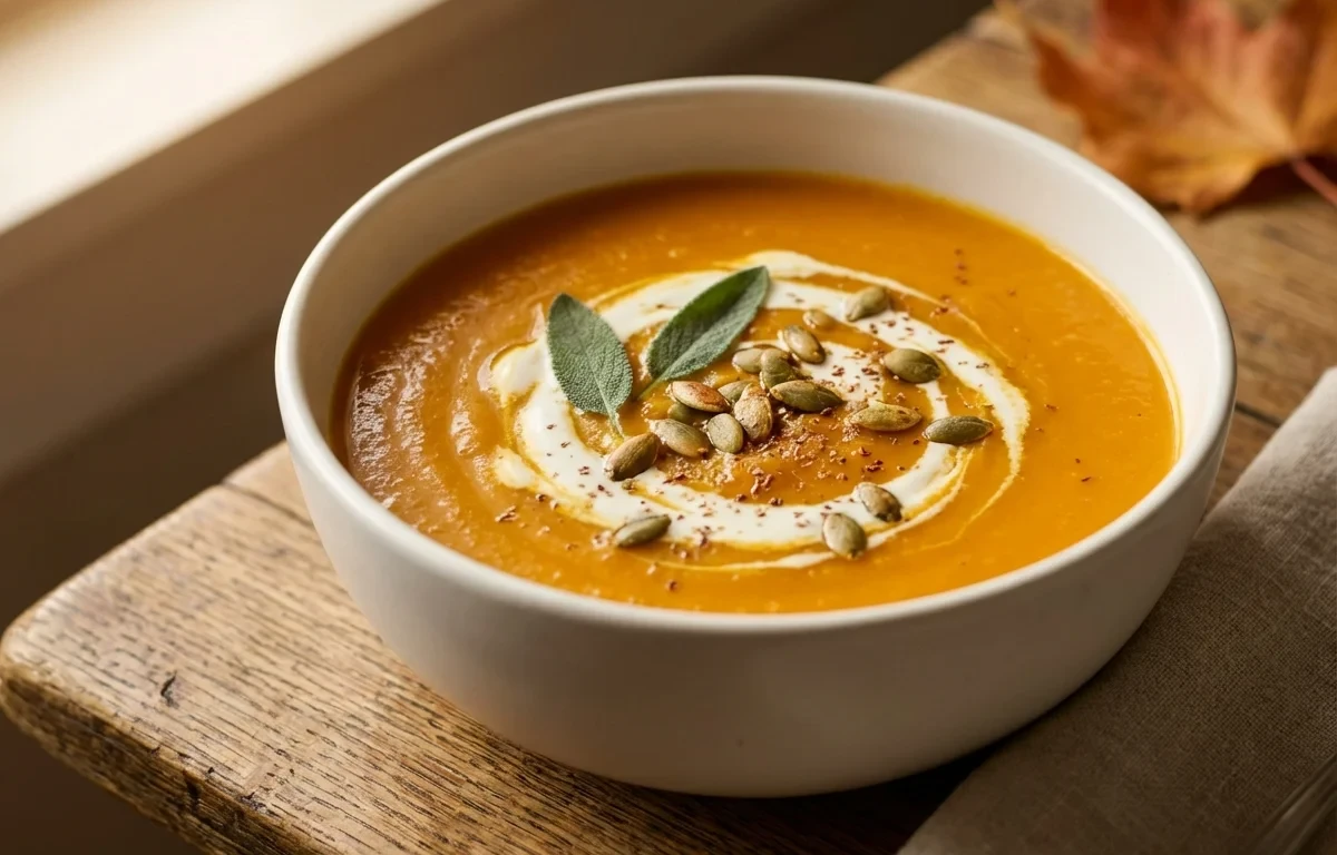 Butternut Squash Soup with Caprese Salad Plate and Quinoa Chicken Salad