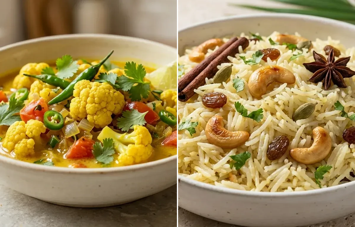 Cauliflower Caldin with Goan Coconut Rice