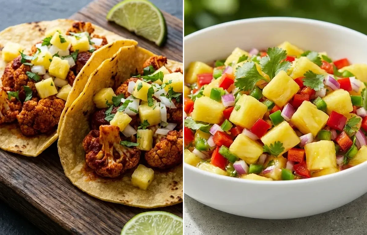 Cauliflower Tacos al Pastor with Pineapple Salsa