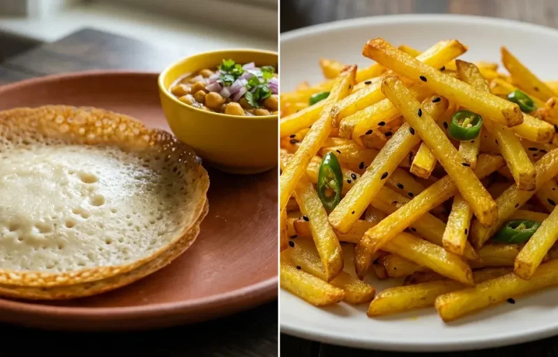 Chakuli Pitha with Aloo Bhaja