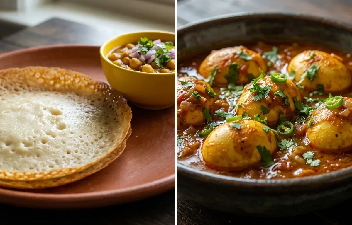 Chakuli Pitha with Anda Tarkari