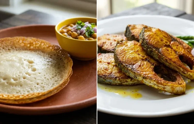 Chakuli Pitha with Macha Bhaja