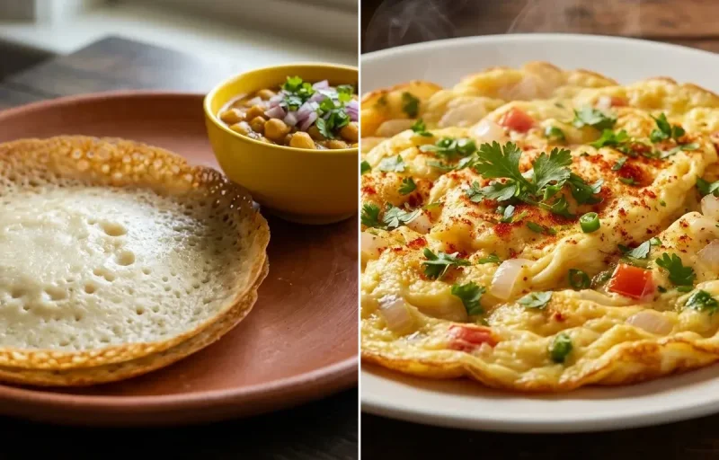 Chakuli Pitha with Masala Omelette