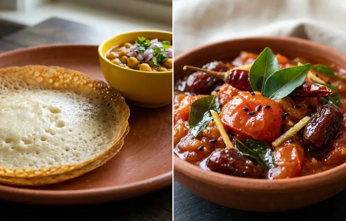 Chakuli Pitha with Tomato Khatta