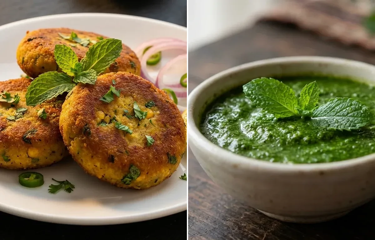 Chana Dal Shami Kebab with Mint Chutney
