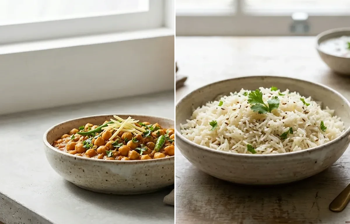 Chana Masala with Jeera Rice
