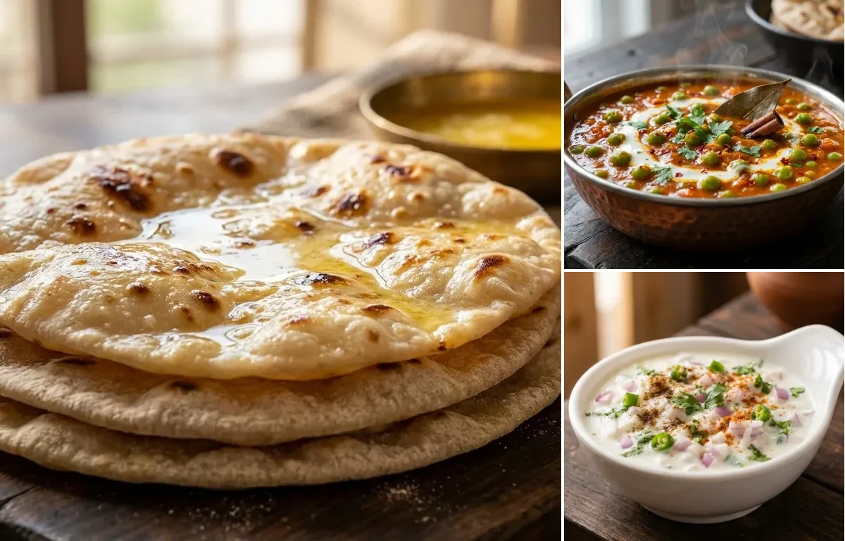 Chapati with Green Peas Masala