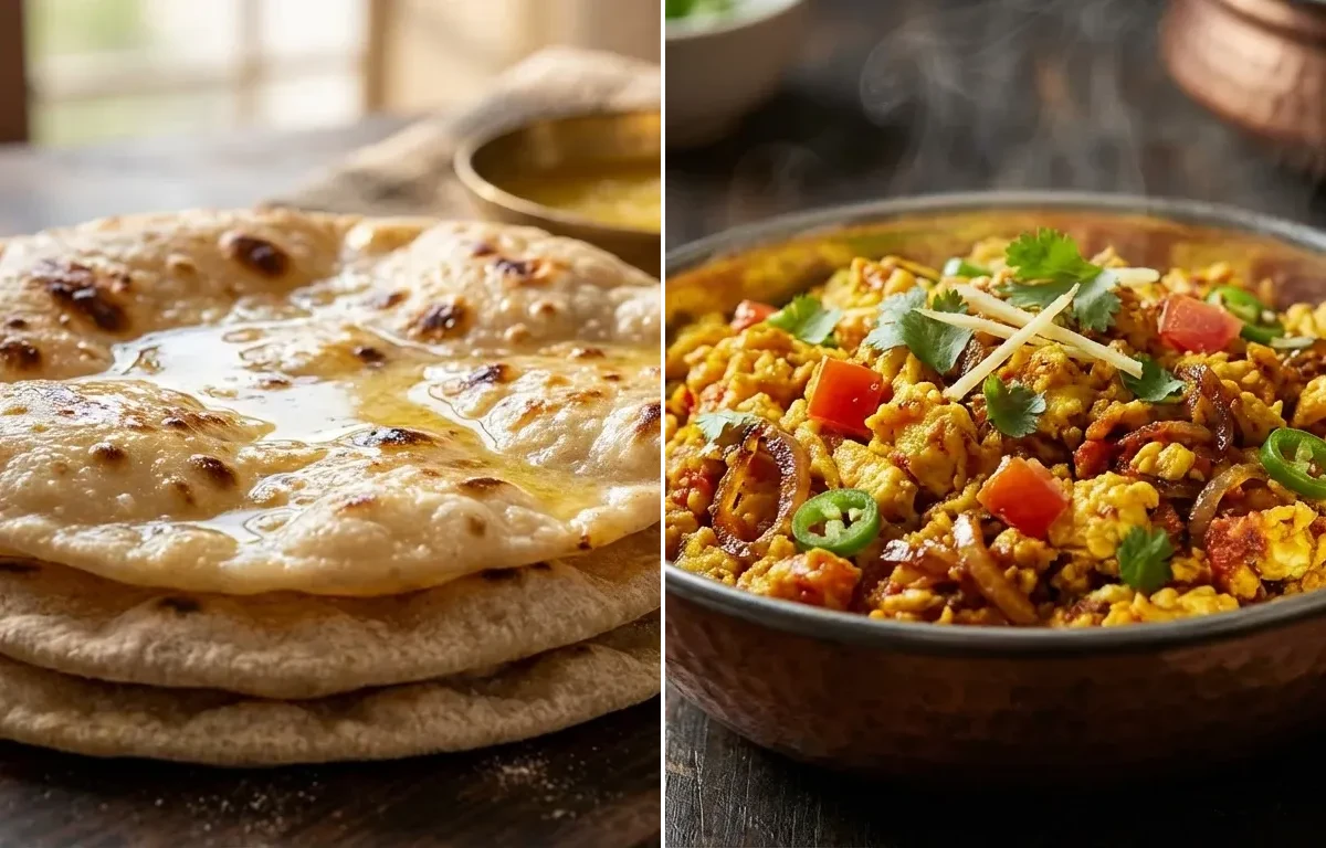 Chapati with Anda Bhurji