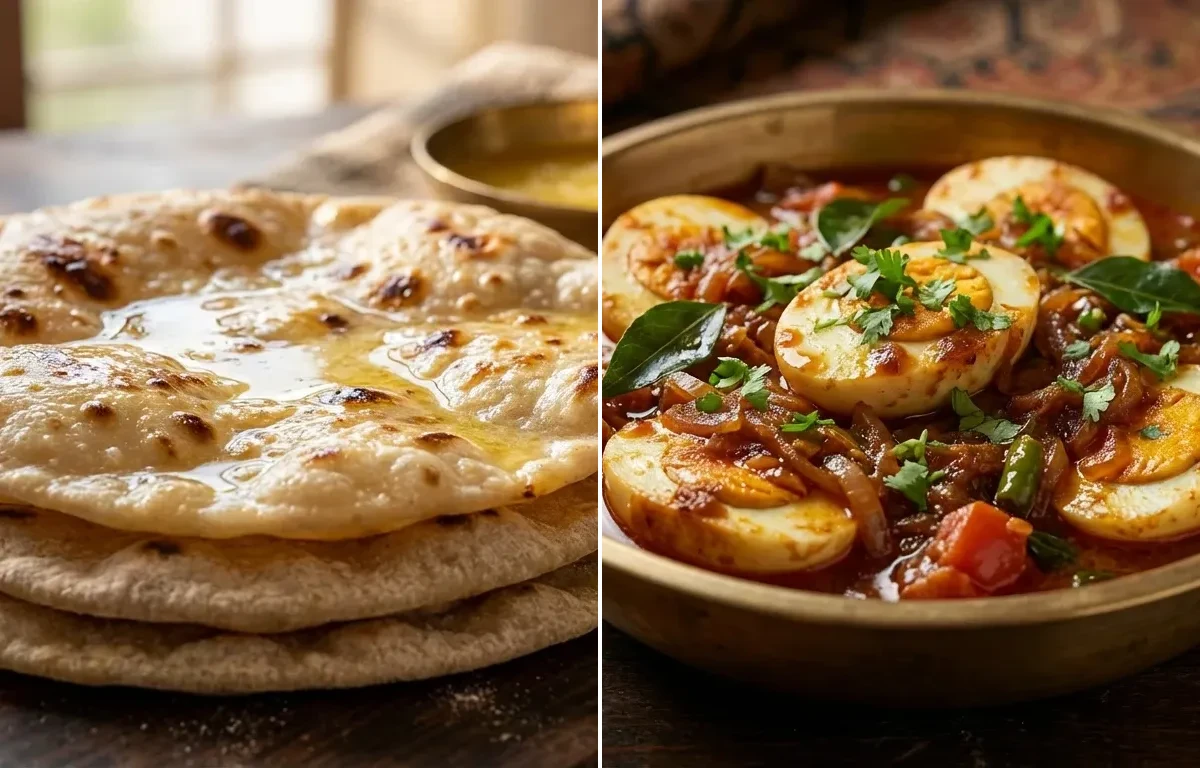 Chapati with Kerala Egg Roast