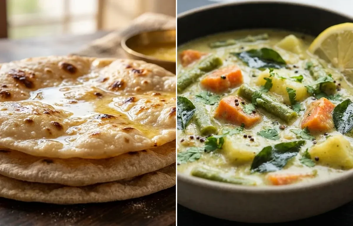 Chapati with Vegetable Saagu
