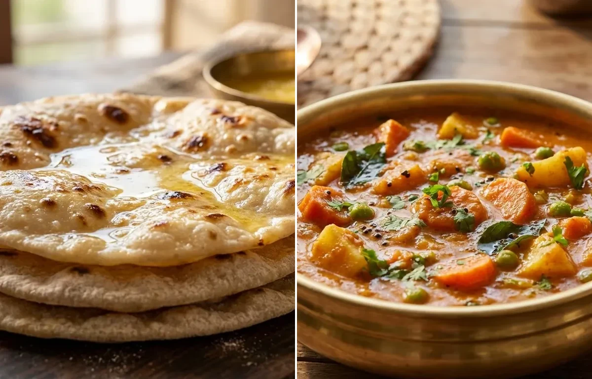 Chapati with Vegetable Salna
