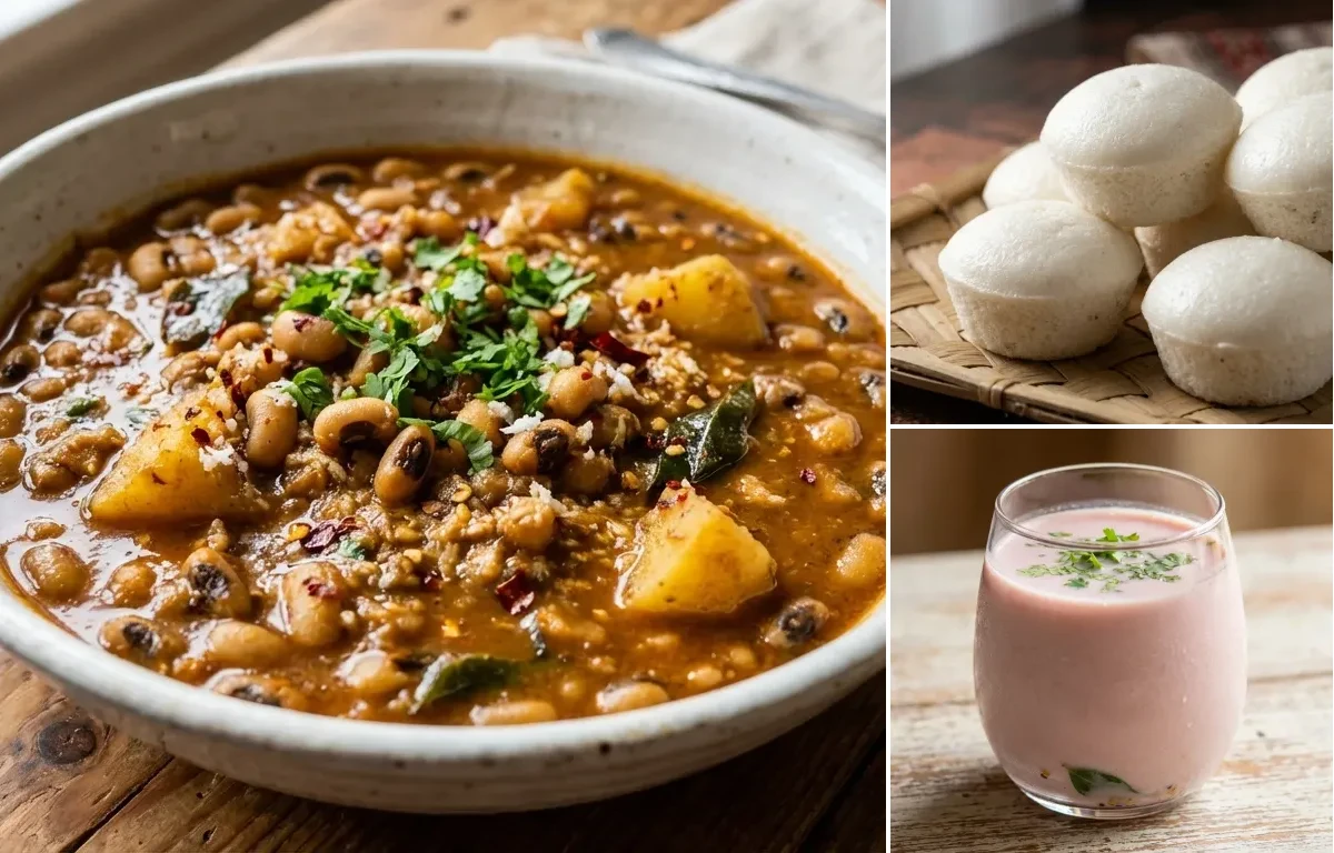 Chavali Tonak with Goan Sannas and Sol Kadhi