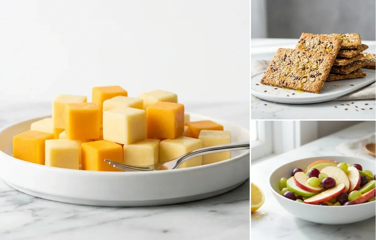 Cheese Cubes with Whole Grain Crackers