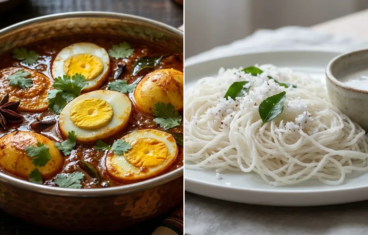 Chettinad Egg Masala with Idiyappam