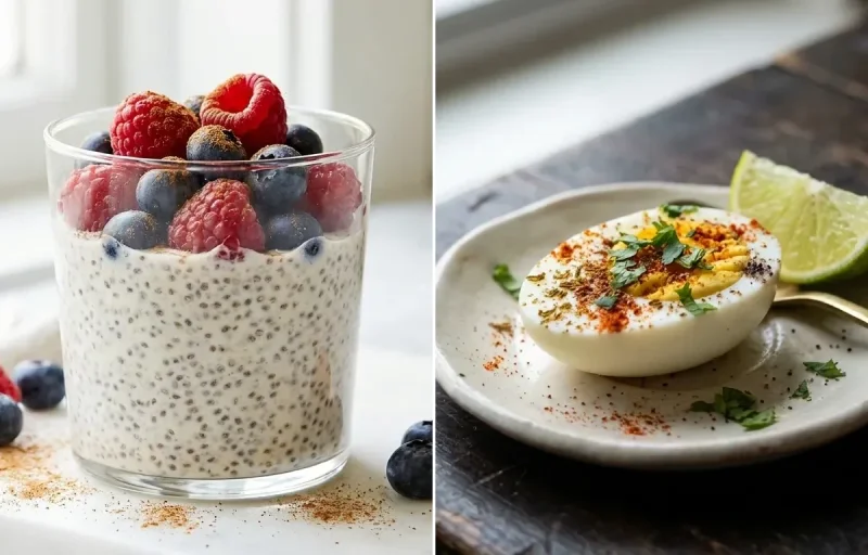 Chia Pudding with Berries and Walnuts