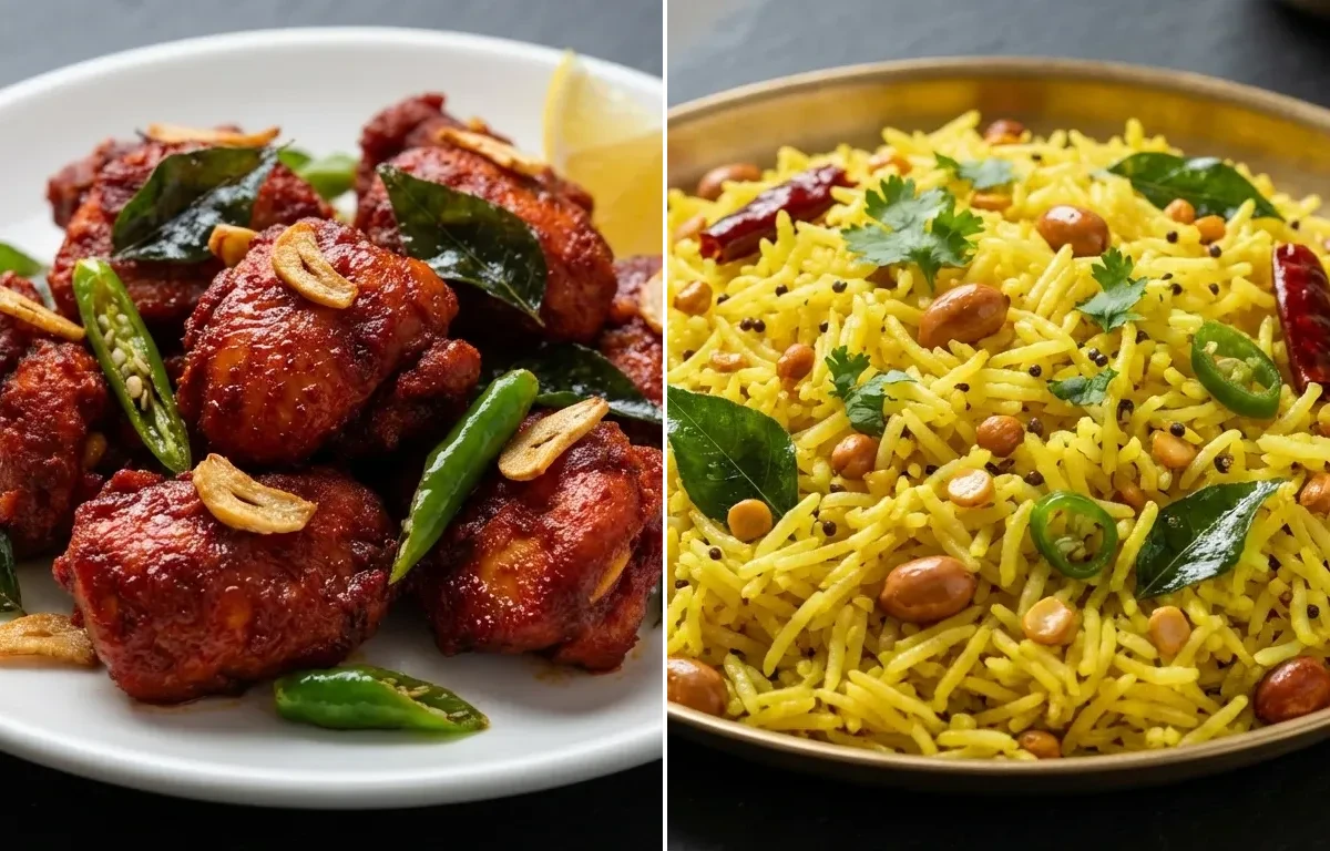 Chicken 65 with Lemon Rice