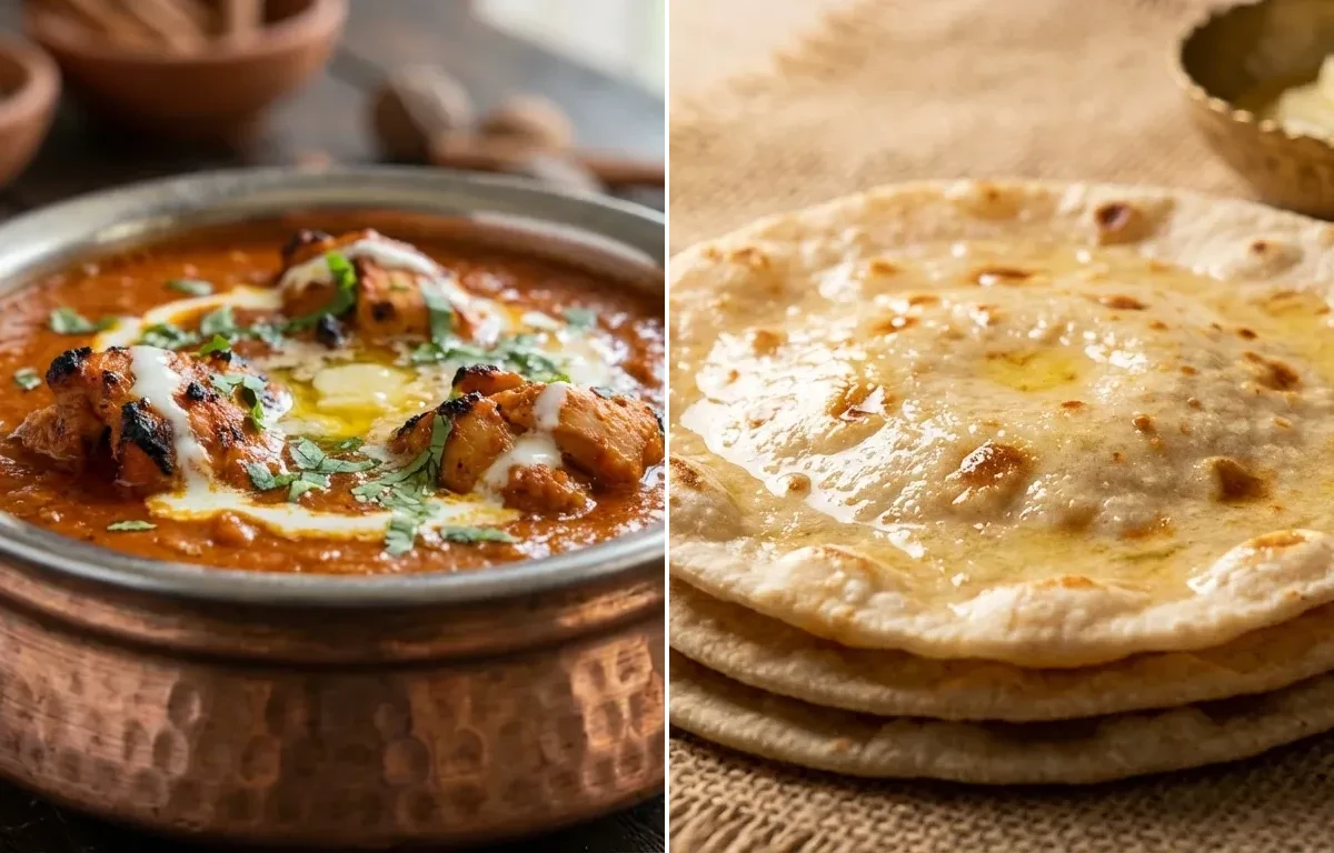Chicken Angara Surti with Rotli