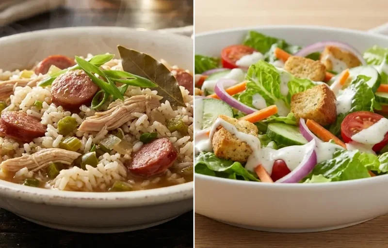 Chicken Bog with Side Salad