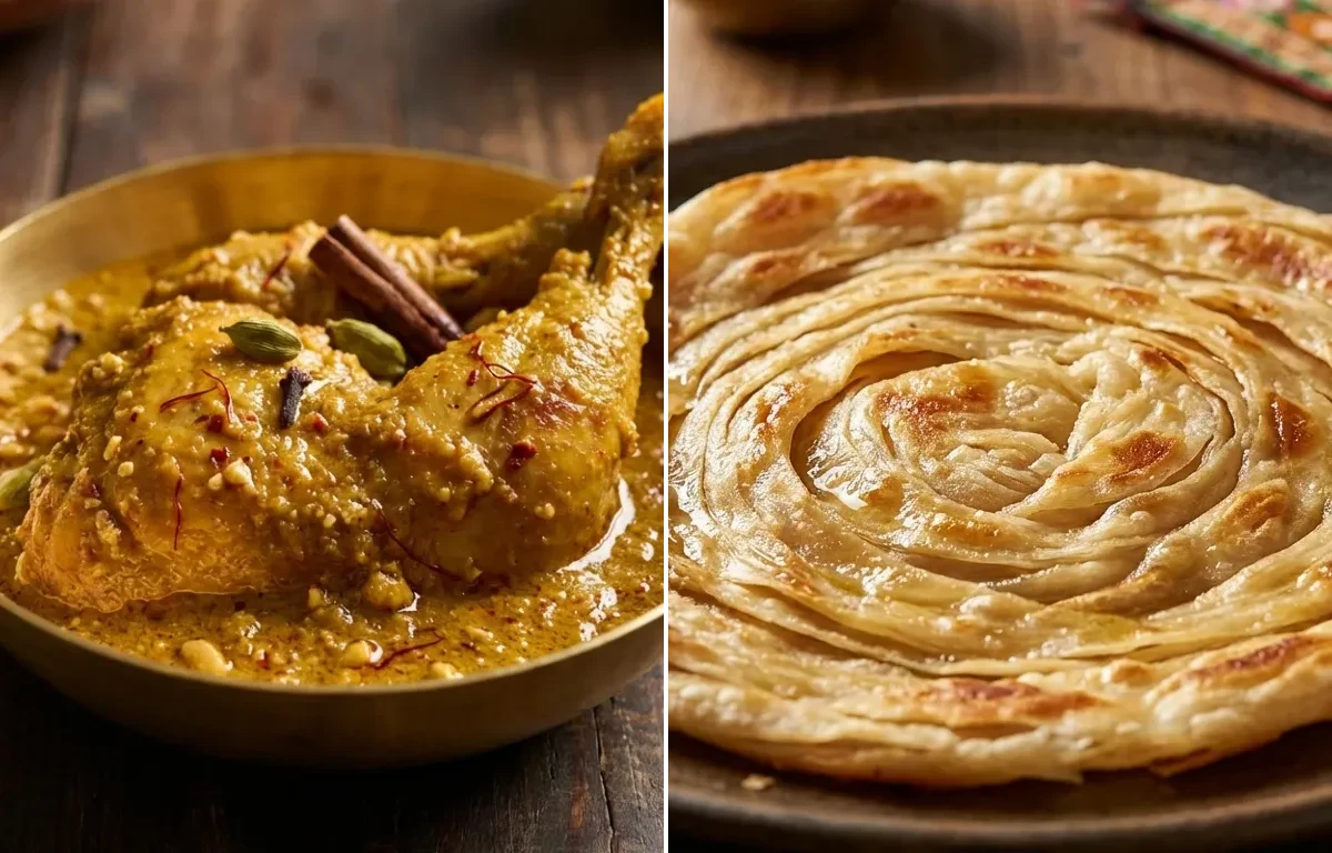 Chicken Chaap with Laccha Paratha