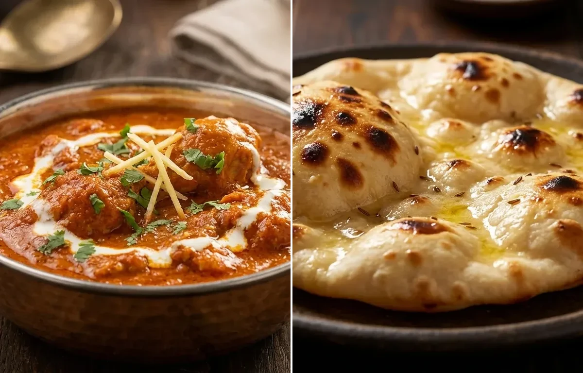 Chicken Changezi with Khamiri Roti