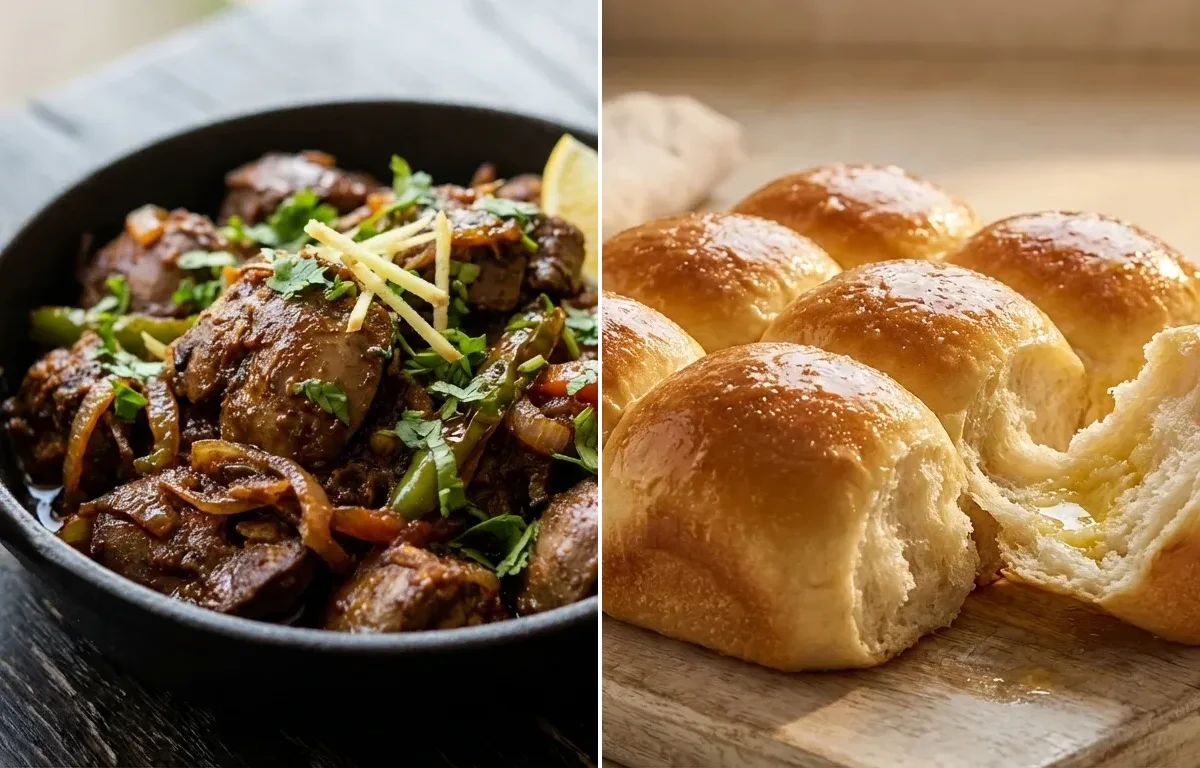 Chicken Kaleji Fry with Ladi Pav