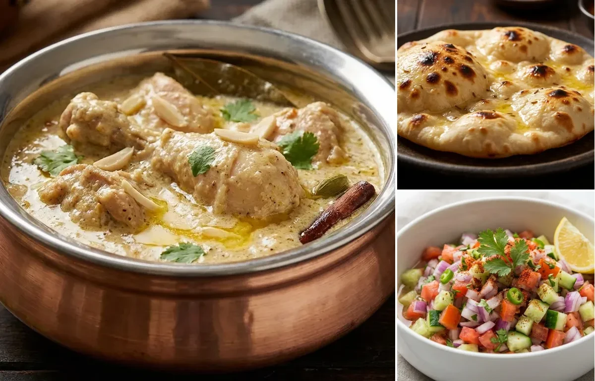 Chicken Korma with Khamiri Roti