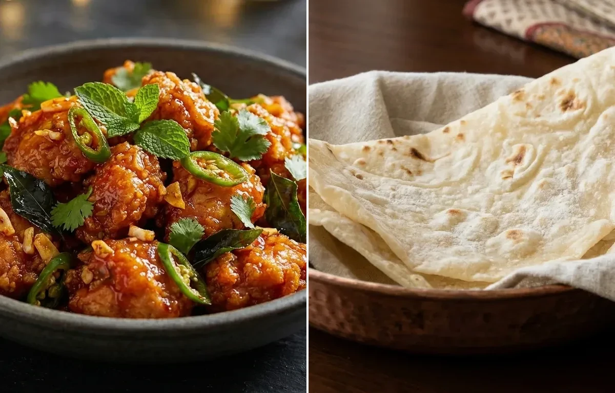 Chicken Majestic with Roomali Roti