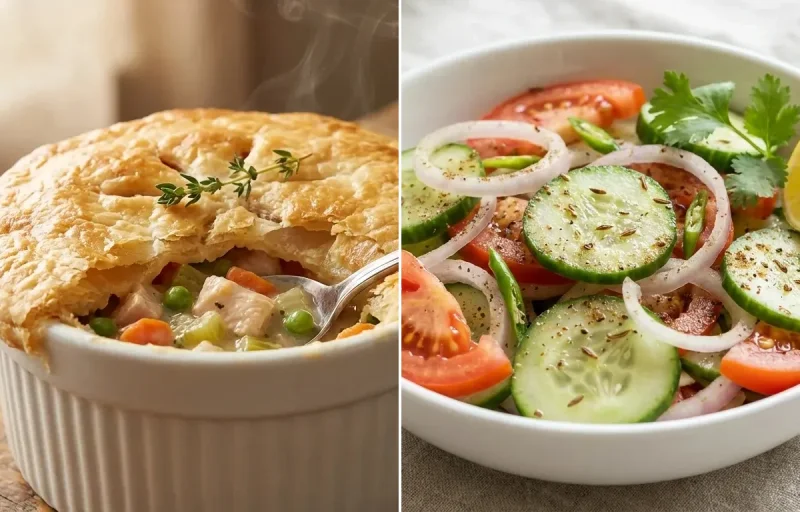 Chicken Pot Pie with Green Salad