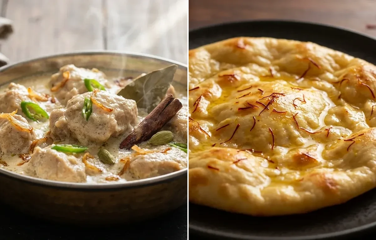 Chicken Rezala with Saffron Sheermal