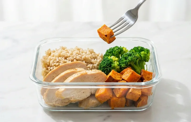 Chicken Rice Prep Bowl with Tahini