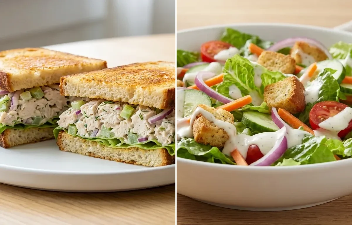 Chicken Salad Sandwich with Side Salad