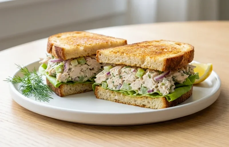 Chicken Salad Sandwich with Vegan Avocado Toast