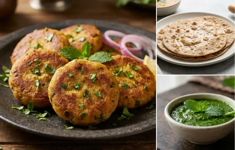 Chicken Shami Kebab + Roti