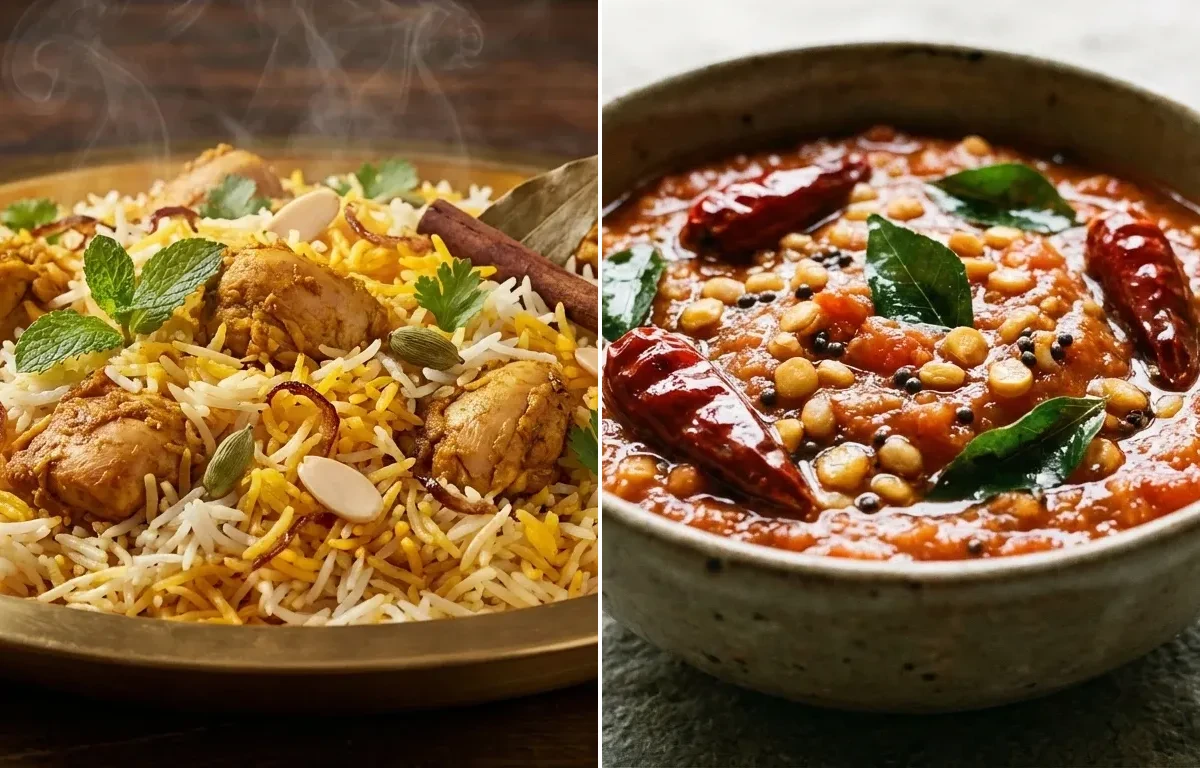 Chicken Sofiyani Biryani with Tomato Chutney