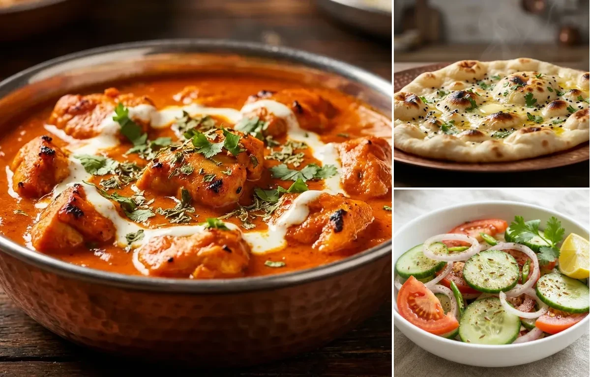 Chicken Tikka Masala with Butter Naan and Green Salad