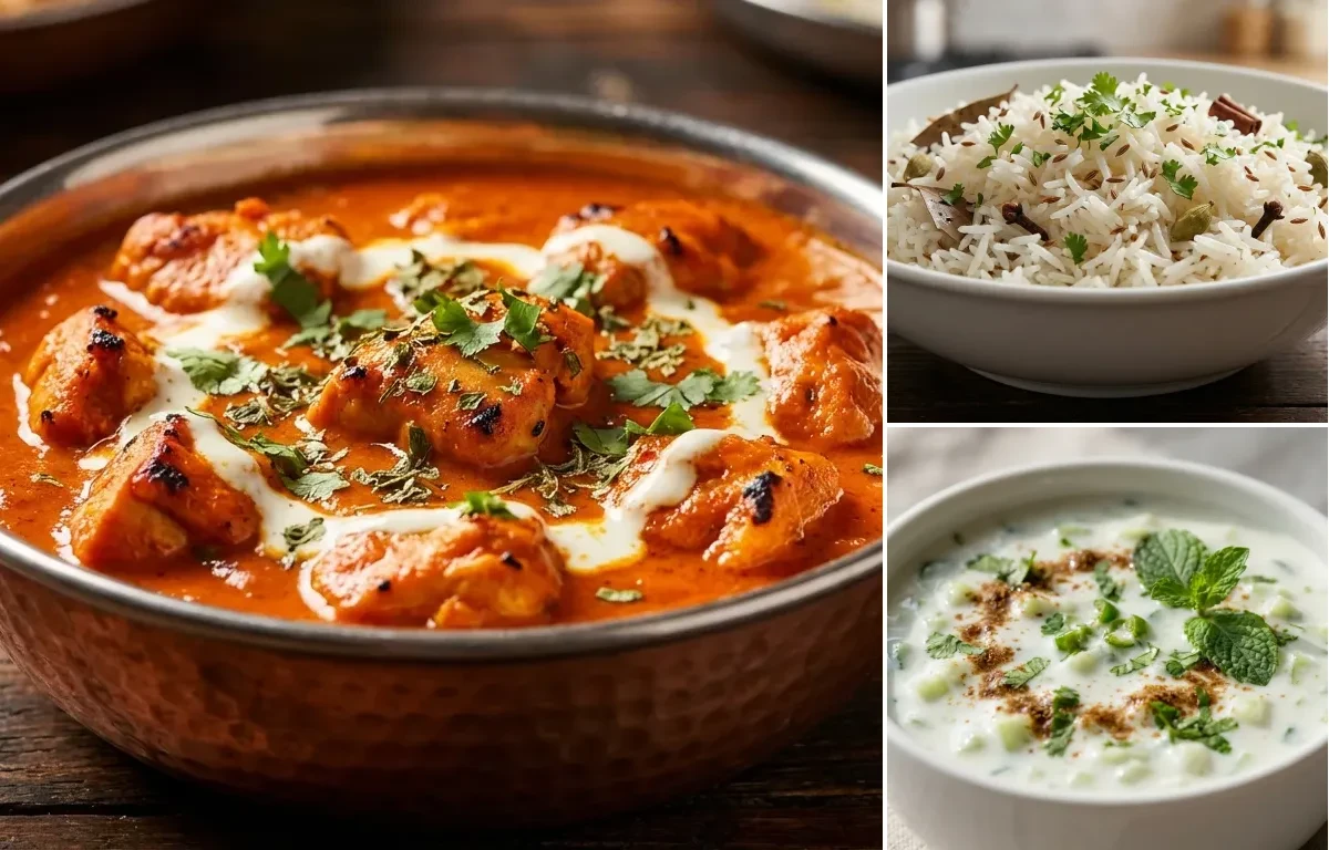 Chicken Tikka Masala with Cucumber Raita