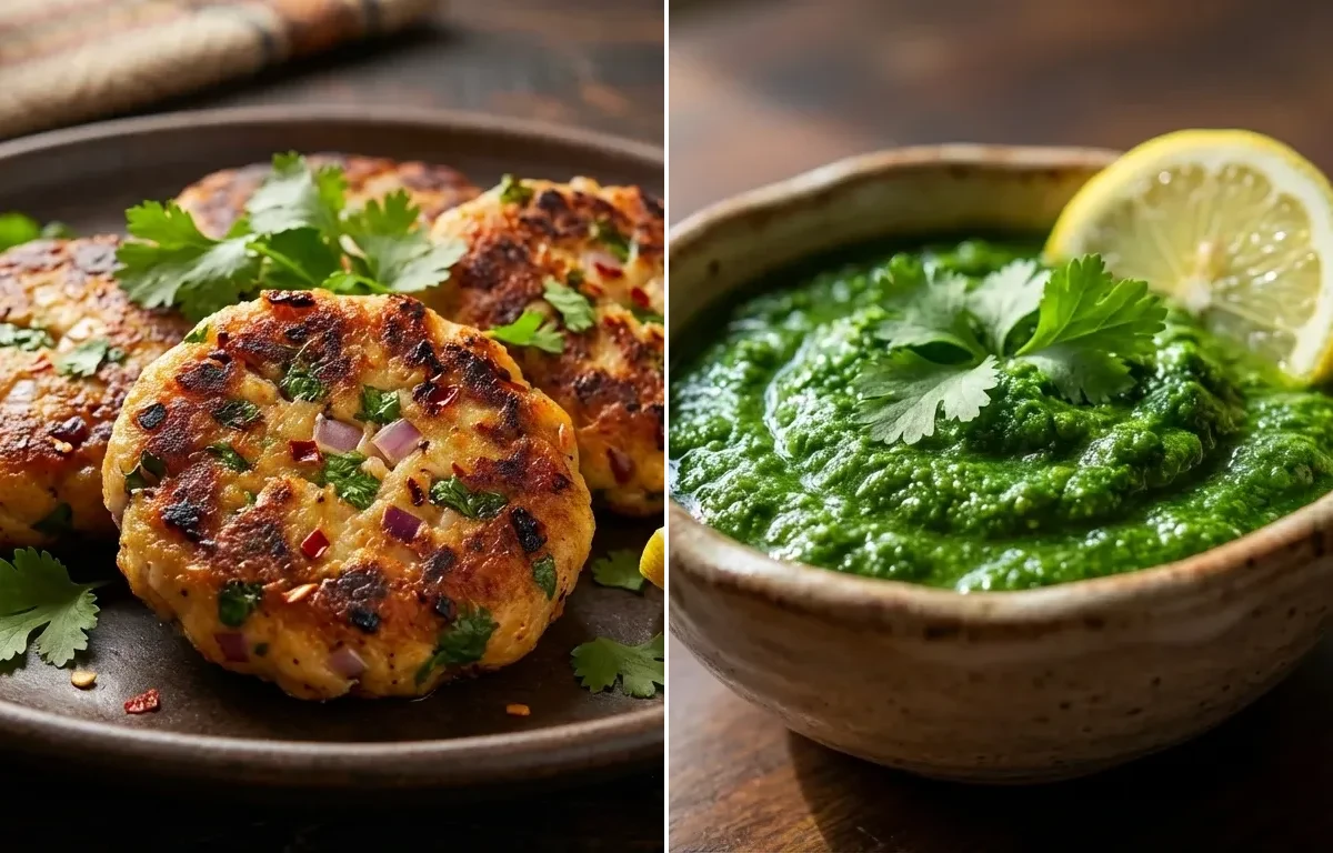 Chicken Tikki with Coriander Chutney