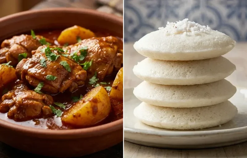 Chicken Vindaloo with Goan Sanna