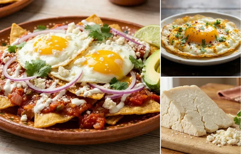 Chilaquiles with Fried Egg and Cotija Cheese
