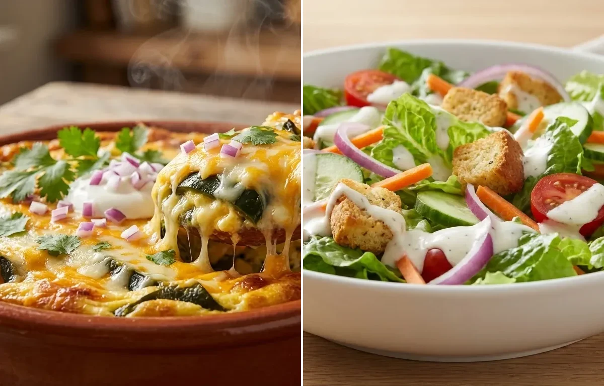 Chile Relleno Casserole with Side Salad