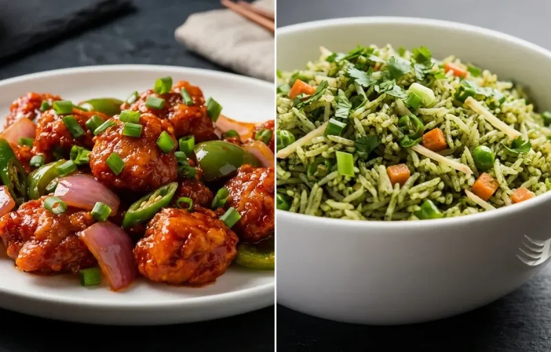 Chilli Chicken with Coriander Fried Rice