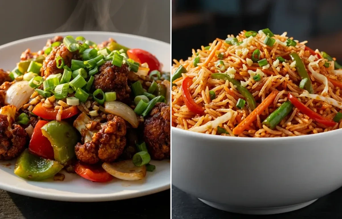 Chilli Gobi Dry with Schezwan Fried Rice