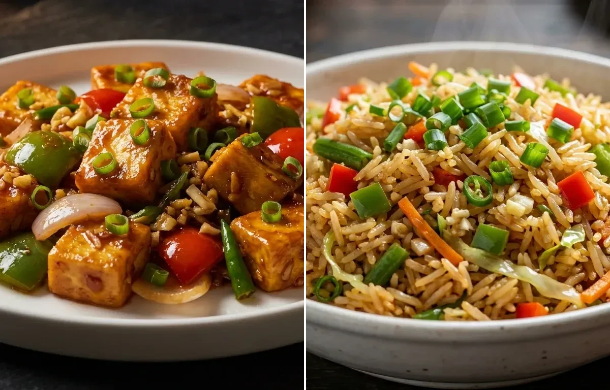 Chilli Paneer Dry with Veg Fried Rice
