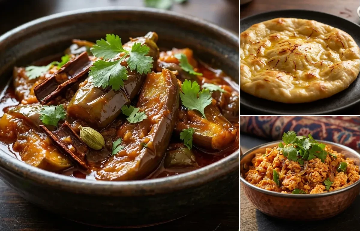 Chok Wangan with Saffron Sheermal and Kashmiri Egg Bhurji