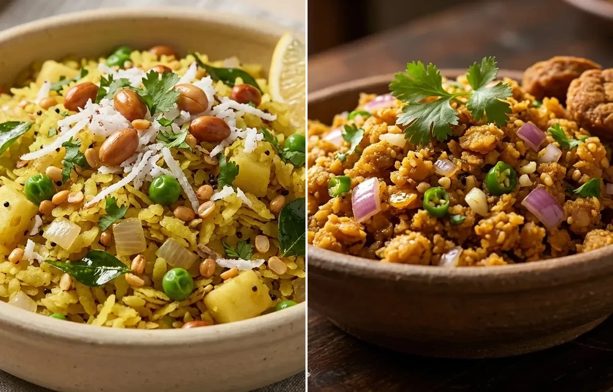 Chuda Upma with Badi Chura