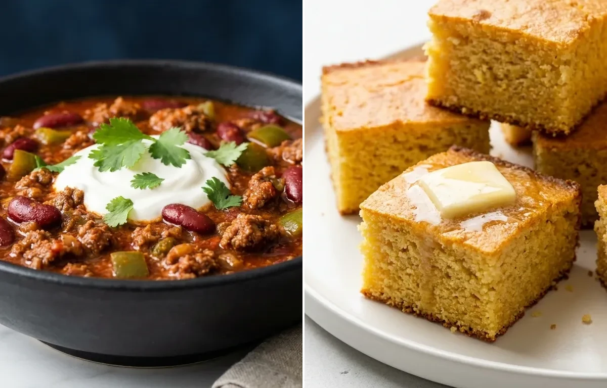 Classic Beef and Bean Chili with Homestyle Cornbread