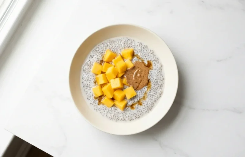 Coconut Chia Pudding with Mango