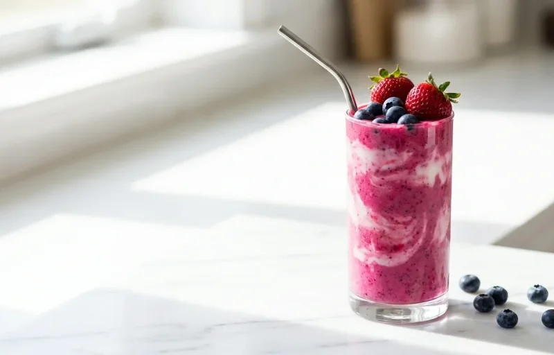 Coconut Milk Berry Smoothie with Almond Butter